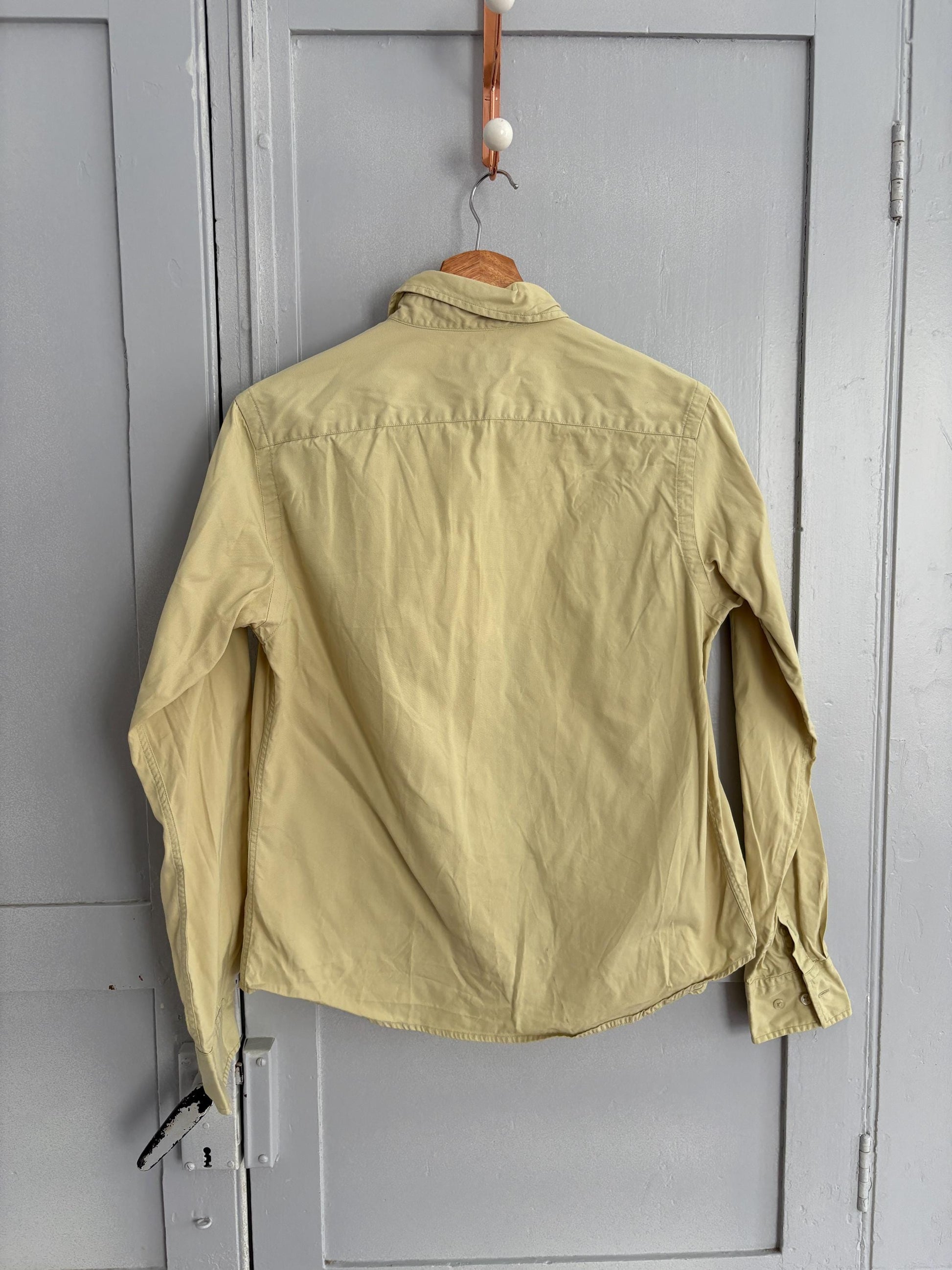 vintage cotton long sleeve shirt Aberdeen 100% cotton minimalist blouse soft feel sustainable classic top