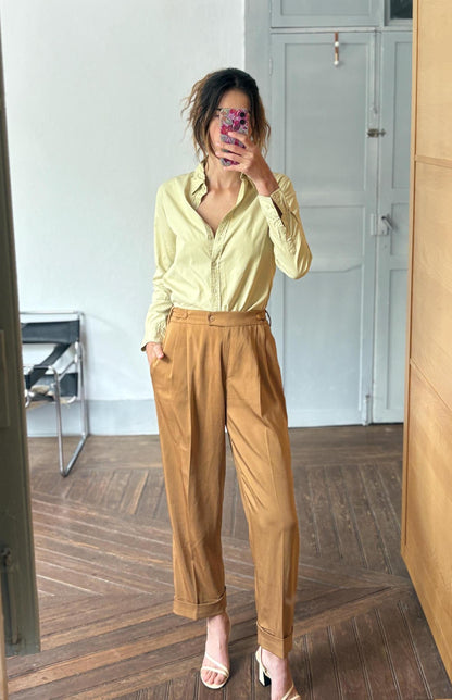Vintage Cotton Long Sleeve Minimalist Blouse — additional view 8