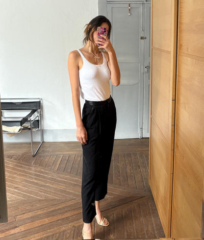 Michi House Milano Wool Formal Trousers — fabric close-up