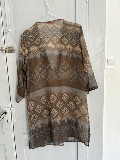 Beaded Neckline Sheer Beach Cover-Up — additional view 10
