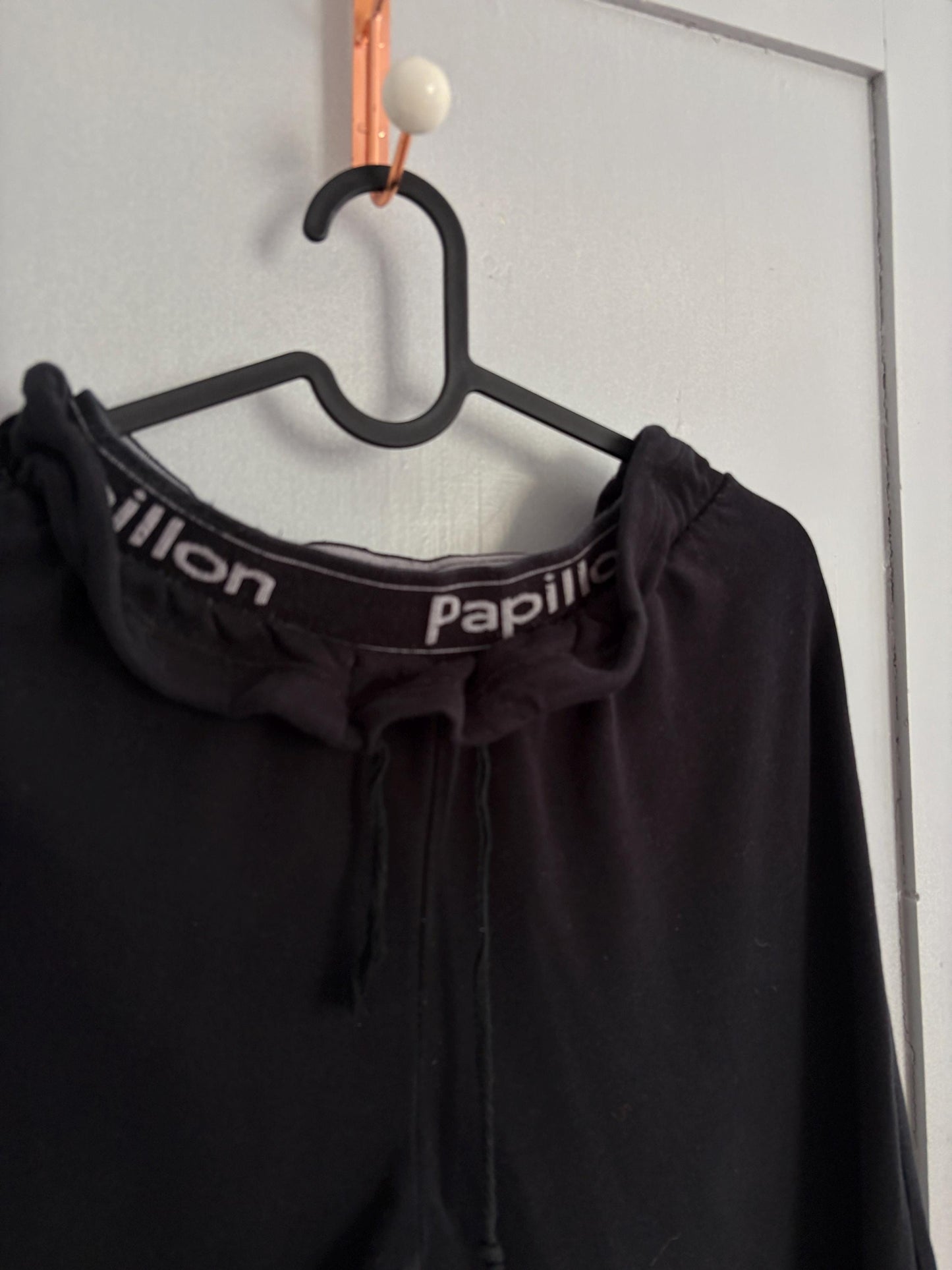 Vintage Papillon Black Dance Pants – Ballet-Inspired Comfort with Sporty Edge, S