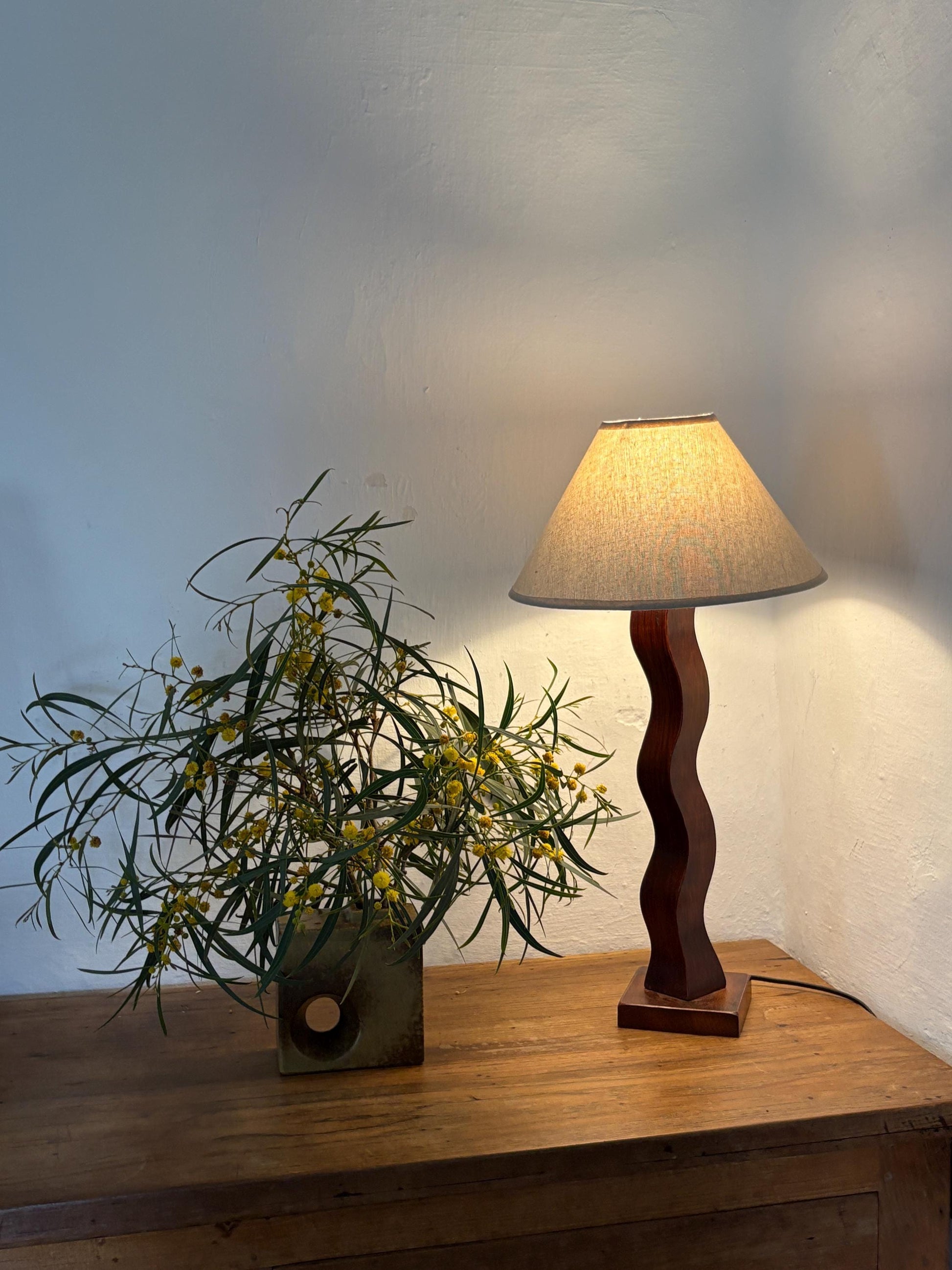Vintage Vase with Hole – Sculptural Ceramic Cube Design in Earthy Glaze