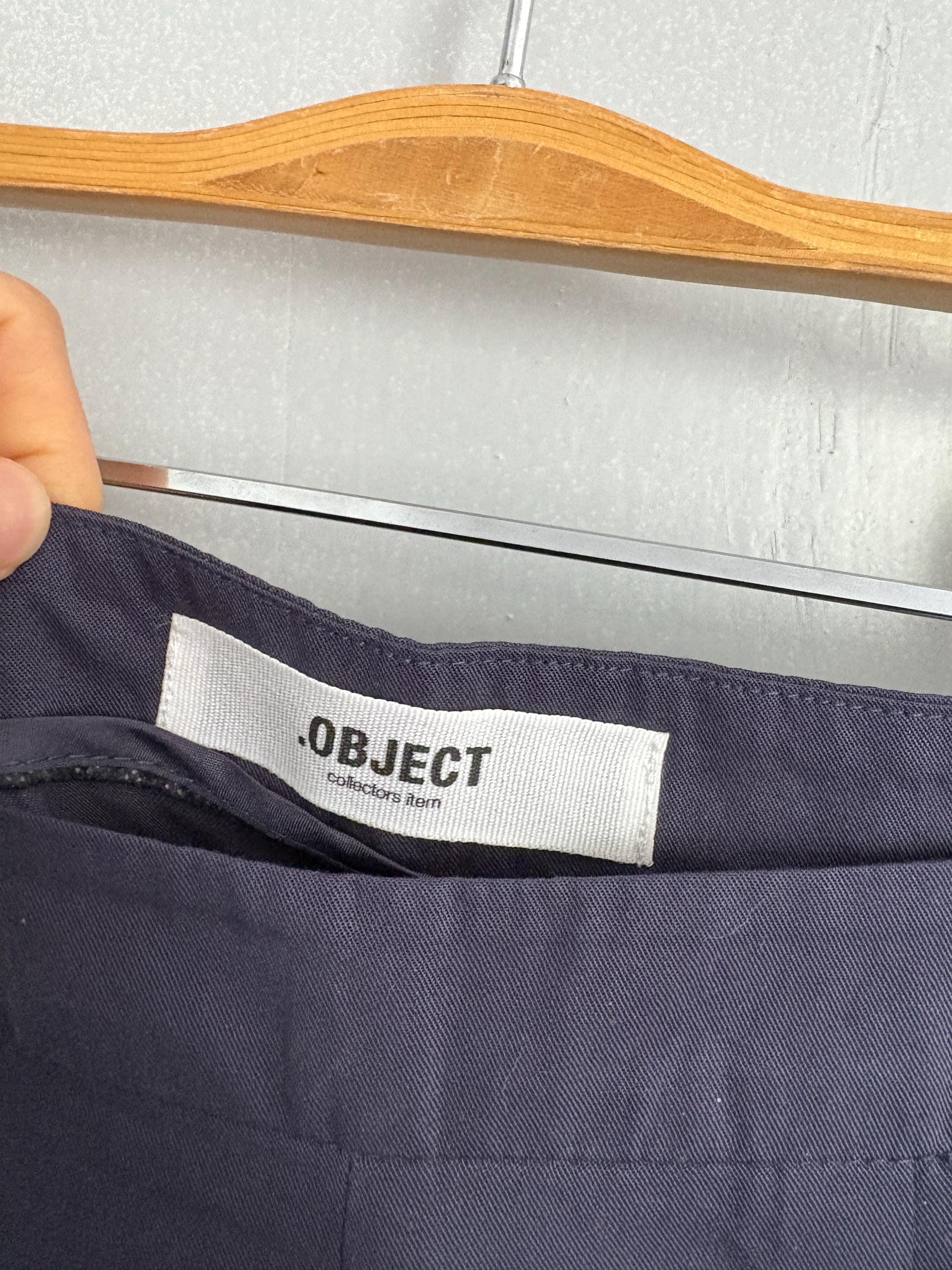 Navy Wide-Leg Pants | Lyocell High Waist Trousers | Soft Flowing Summer Trousers | XS Fit | Unworn with Tags |