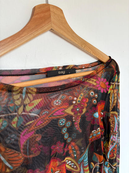 Floral Sheer Long Sleeve Top — additional view 8