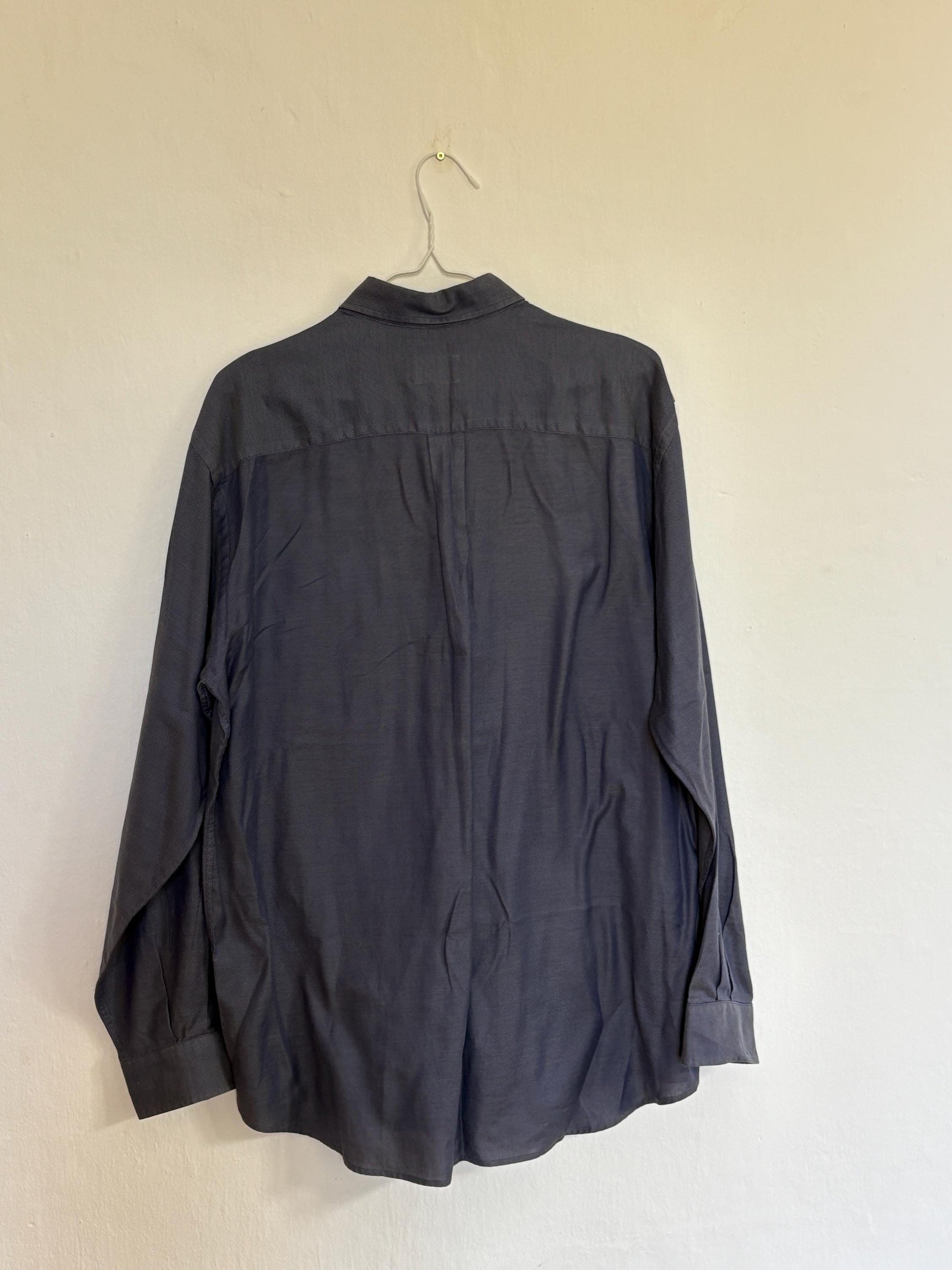 Vintage Lacoste Button Down Shirt – Classic Blue Long Sleeve Shirt, Crocodile Logo, Unisex Preppy Style