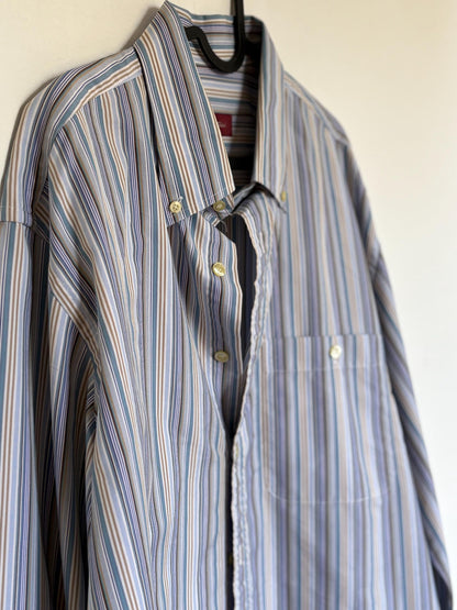 Vintage Striped Cotton Blend Button-Down Shirt — additional view 10