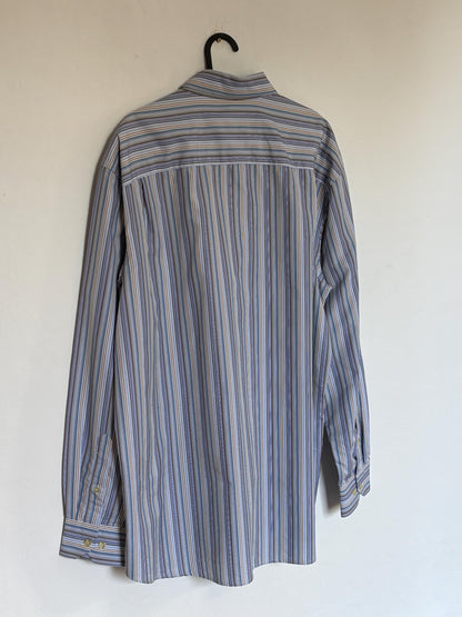Vintage Striped Cotton Blend Button-Down Shirt — additional view 11