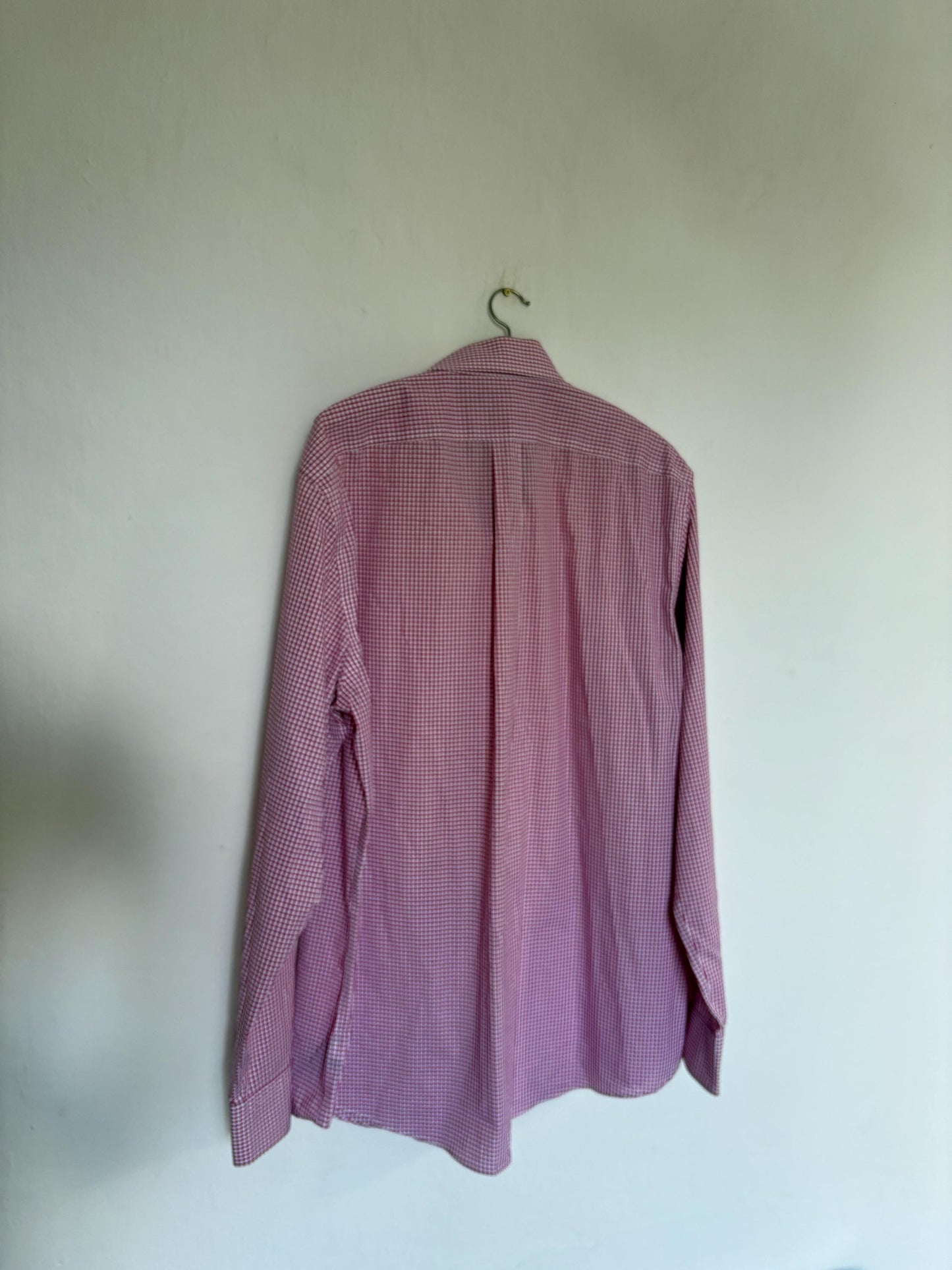 Vintage Lauren Ralph Lauren Checkered Blouse, Fitted shirt, Stretch Non Iron button down, Secondhand brand menswear, Oversized fit