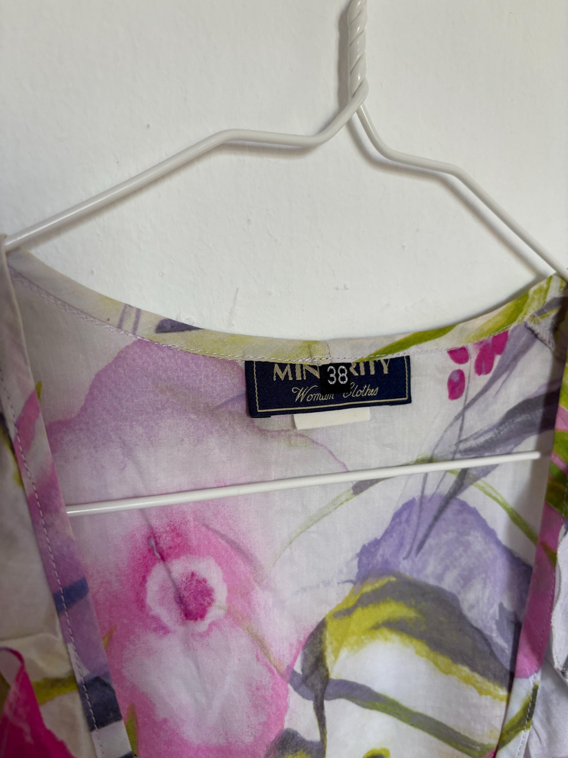 Vintage Floral Camisole – Fun & Sexy Ruffled Summer Top – Unique Minority Brand Blouse – 100% Cotton Size XS - S