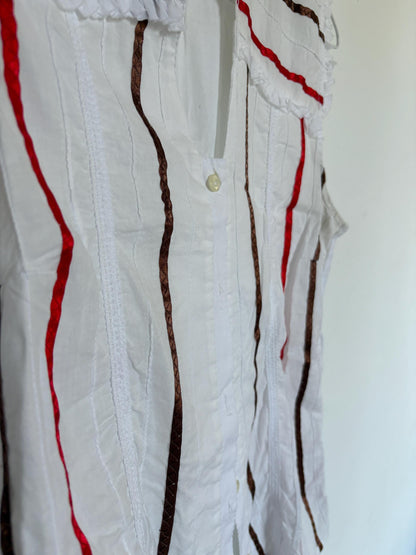 Vintage Striped Sleeveless Blouse — additional view 9