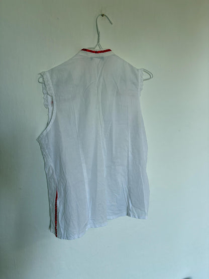 Vintage Striped Sleeveless Blouse — additional view 10