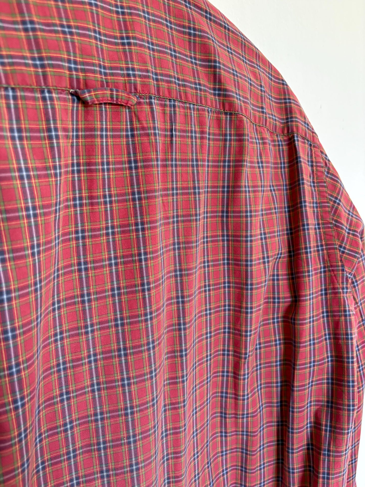 Vintage Thomas Burberry checkered plaid button down shirt 100 % cotton unisex oversized style