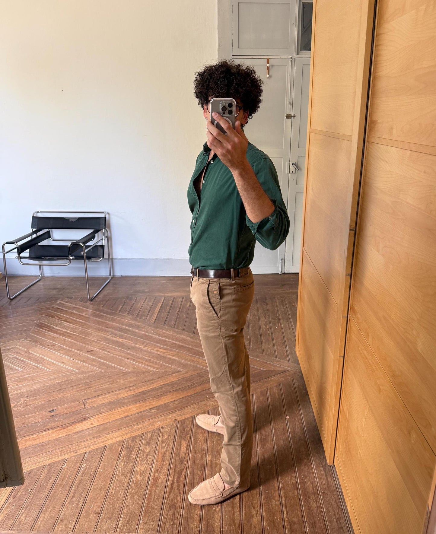 vintage Hugo Boss trousers brown cotton pants BOSS Orange straight leg smart casual tailored menswear EU 44 US 34