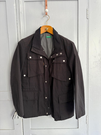 Black Utility Jacket, Minimalist Streetwear — additional view 6