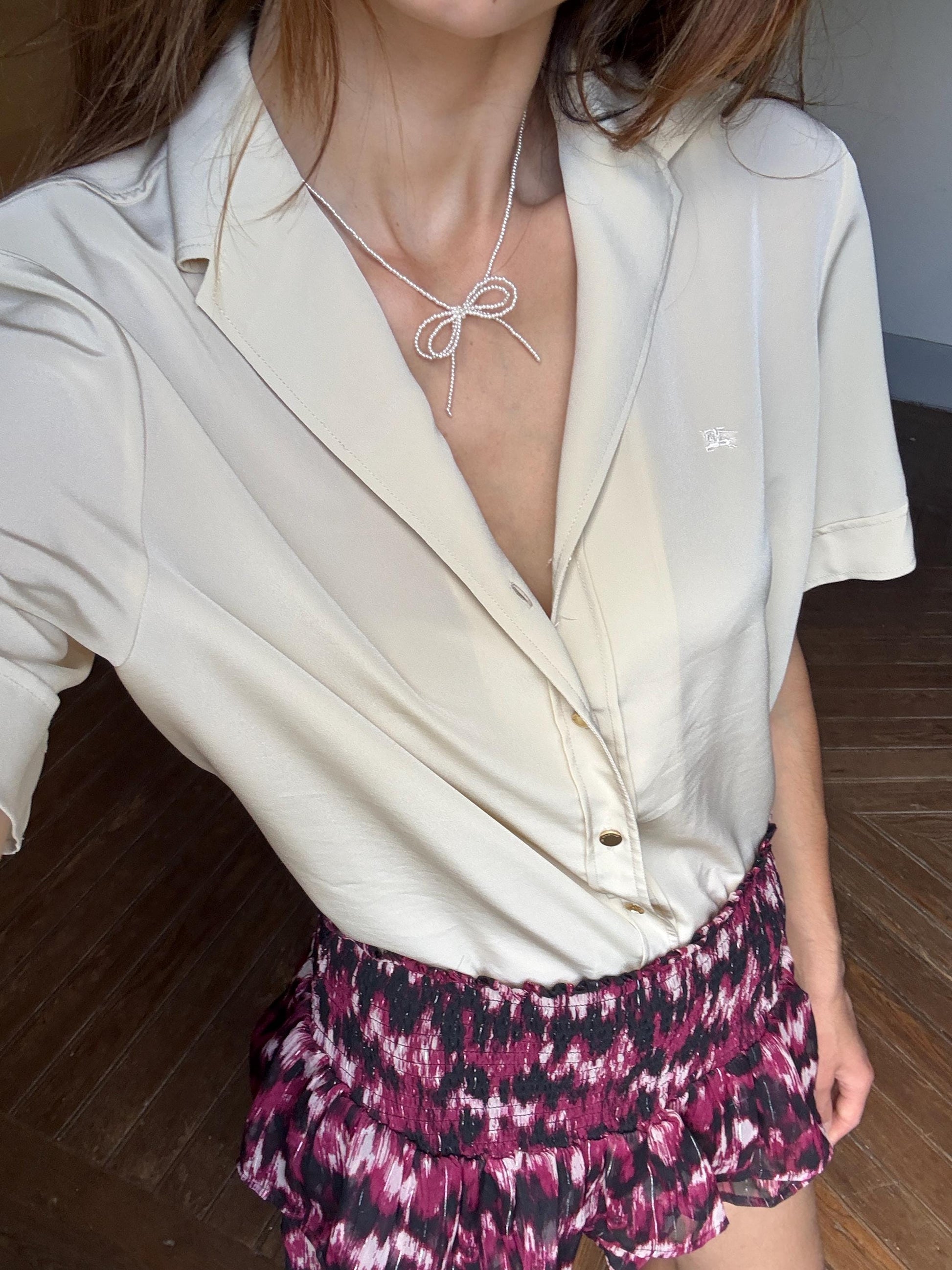 Luxury vintage Burberry London summer blouse, Lightweight button up shirt, Vintage designer wear, Preppy top, M