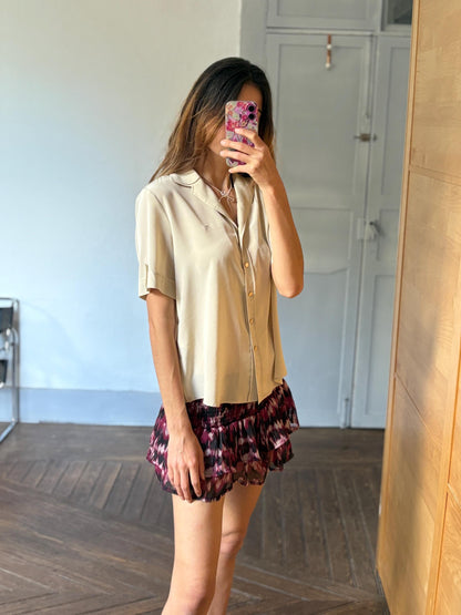Vintage Burberry London Summer Blouse — fabric close-up