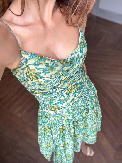 Vintage Silk Sequin Floral Two-Piece Set — additional view 6