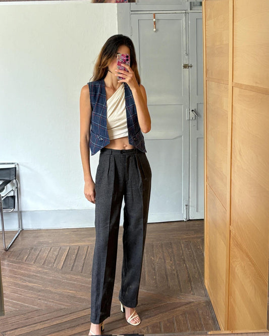 Vintage Mega Polis by Köninger Pants, Dark Academia Aesthetic, Luxury professional work wear, Moody autumn wardrobe essential, Size M