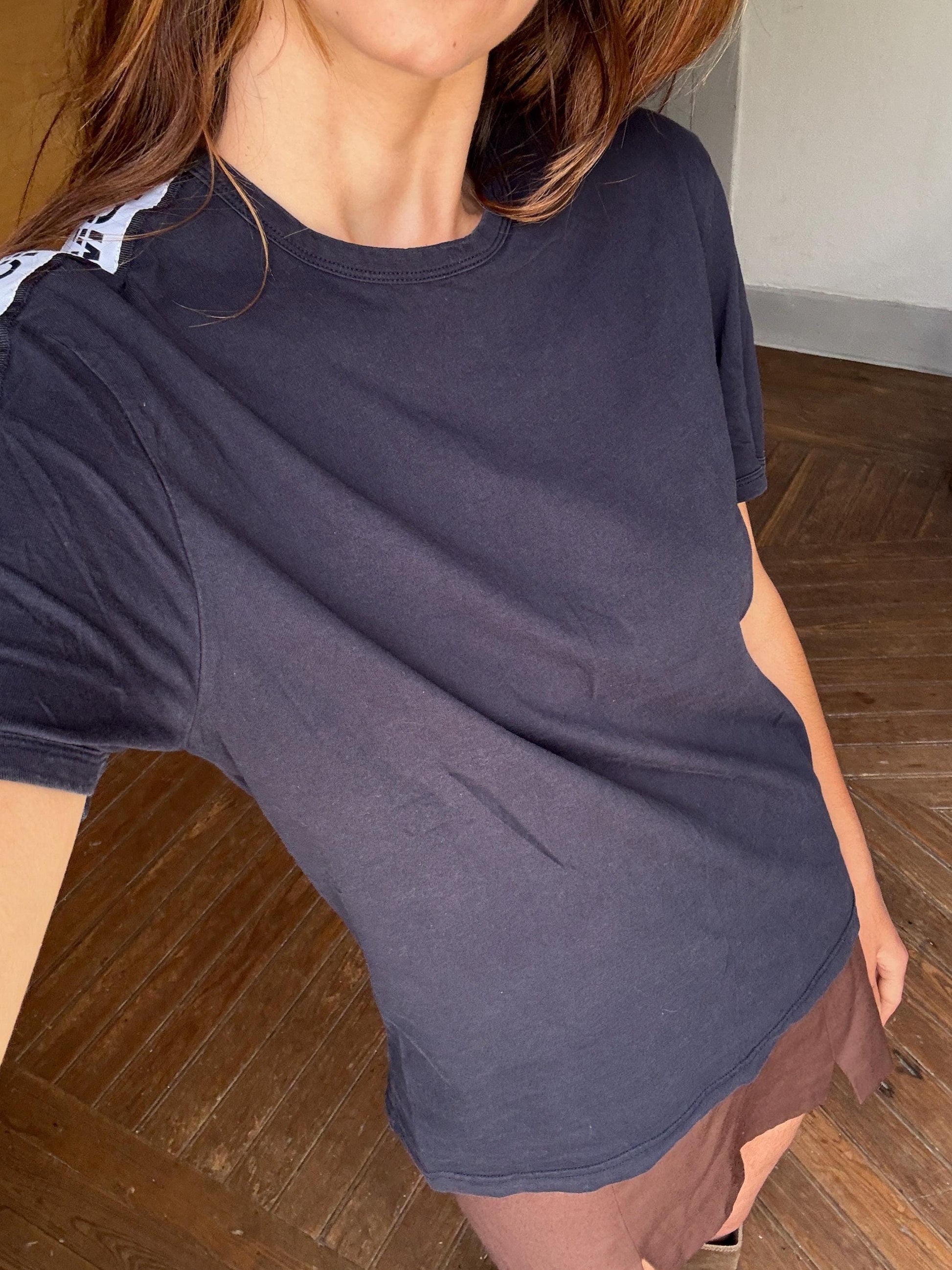 Antony Morato vintage t-shirt black cotton tee unisex streetwear logo top retro minimalist L