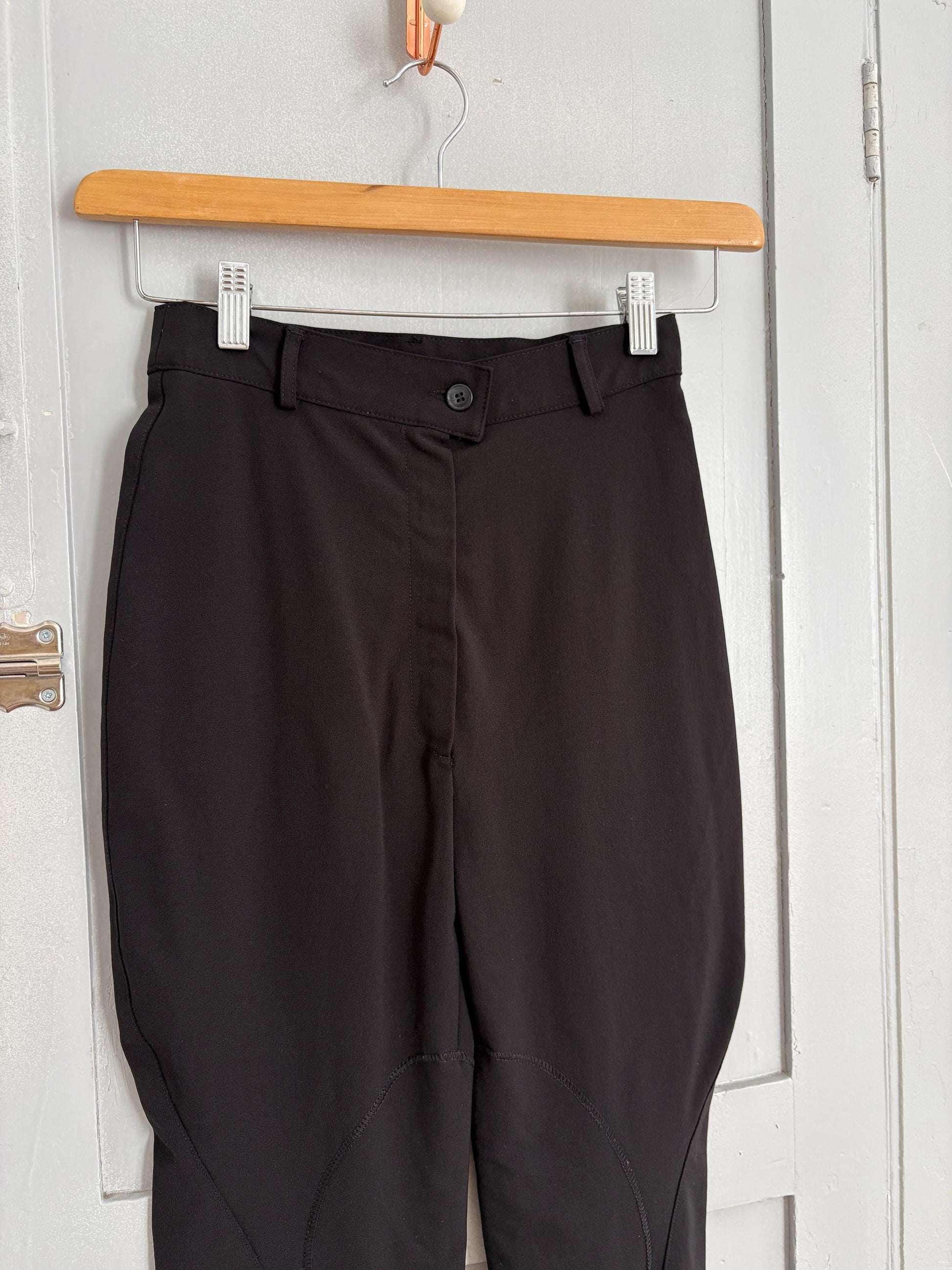 Italian designer Vintage Blues Club black high-waist slim trousers, made in Italy, size EU 36/40, stretchy Original skinny jeans long legs