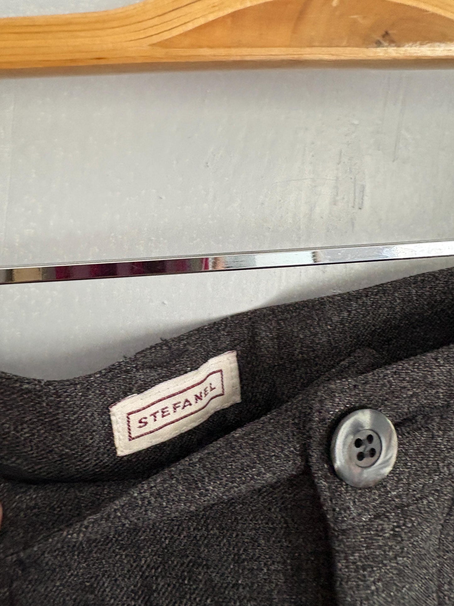 Vintage high waist petite body formal trousers, Luxe office wear made in Italy, Dark academia aesthetic pants, Size XXS