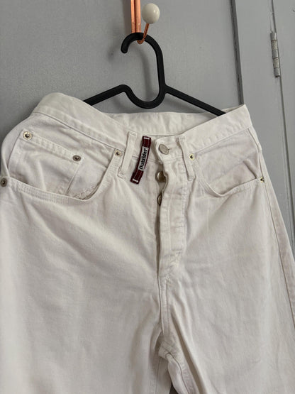 Vintage White Denim Jeans, 90s Tapered Fit — additional view 8