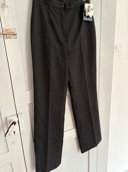 Vintage Italian Black Pinstripe Trousers — additional view 10