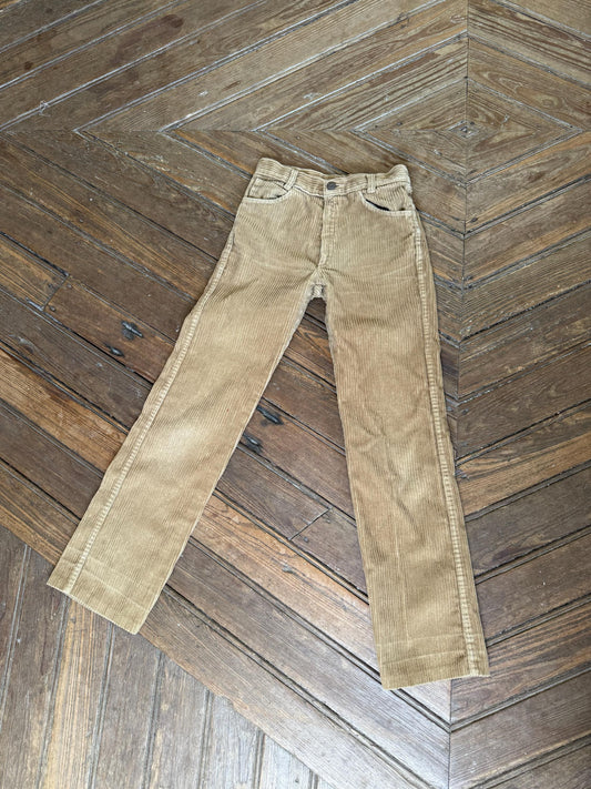 Vintage corduroy pants by billy | tan high waist straight leg | petite fit | 90s style cord trousers | size xxs–xs