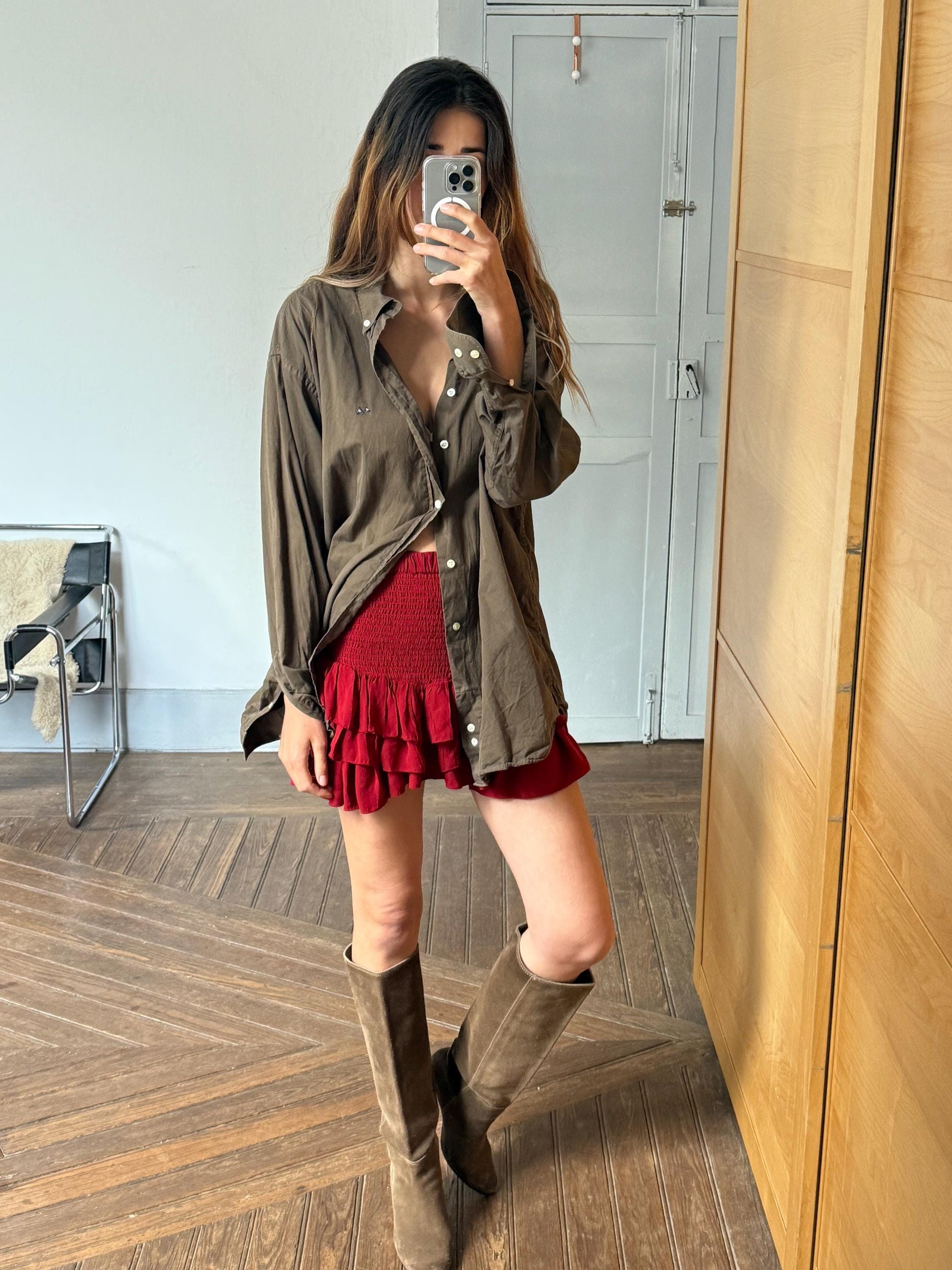 Vintage thomas burberry oversized shirt | brown 100% cotton button-up | men’s xl / women’s l-xl | unisex preppy fit |