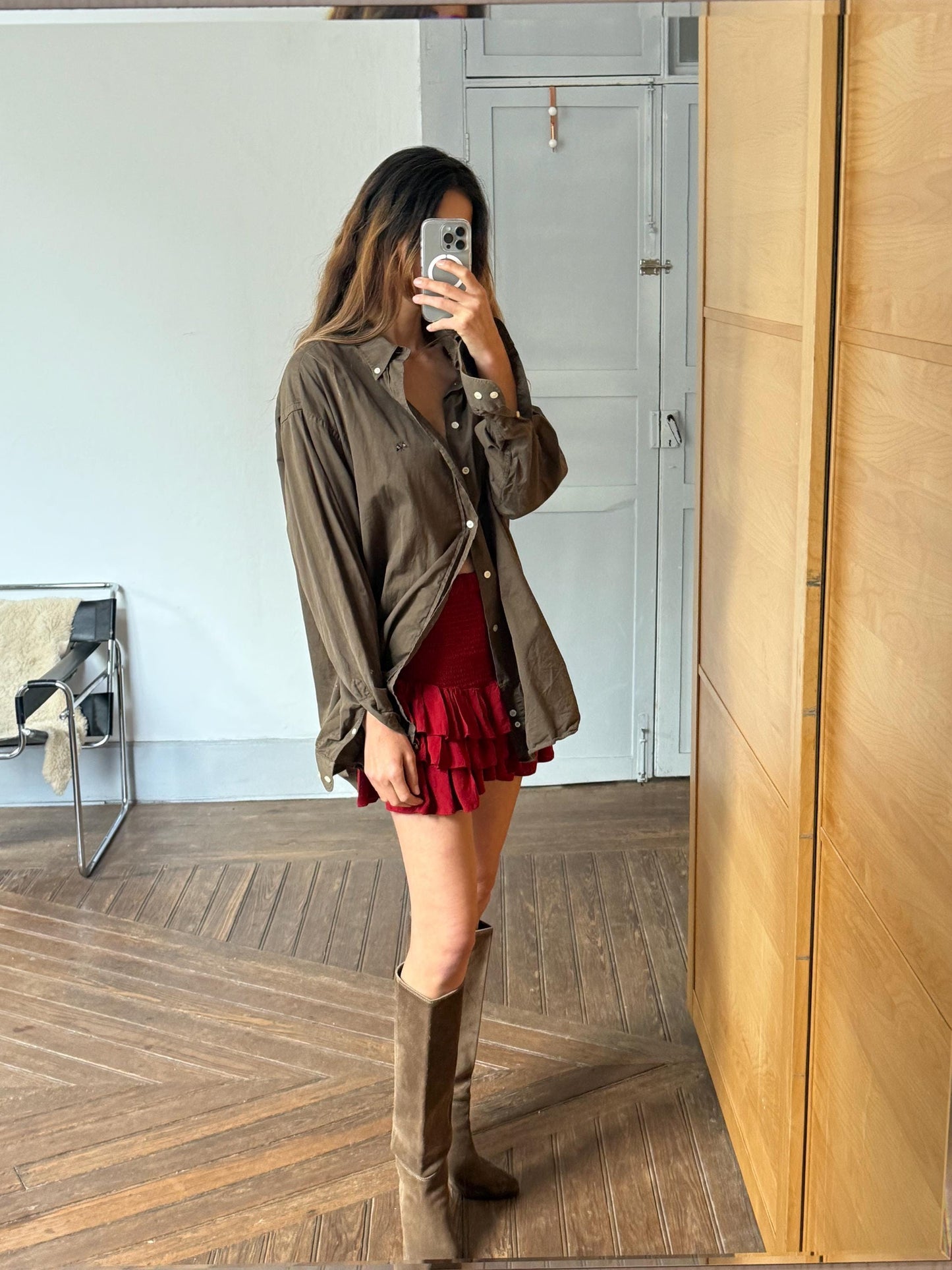 Vintage thomas burberry oversized shirt | brown 100% cotton button-up | men’s xl / women’s l-xl | unisex preppy fit |