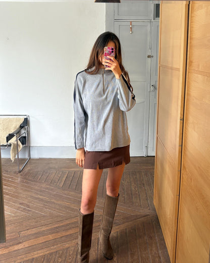 Vintage Adolfo Dominguez Grey Knit Jumper — additional view 5