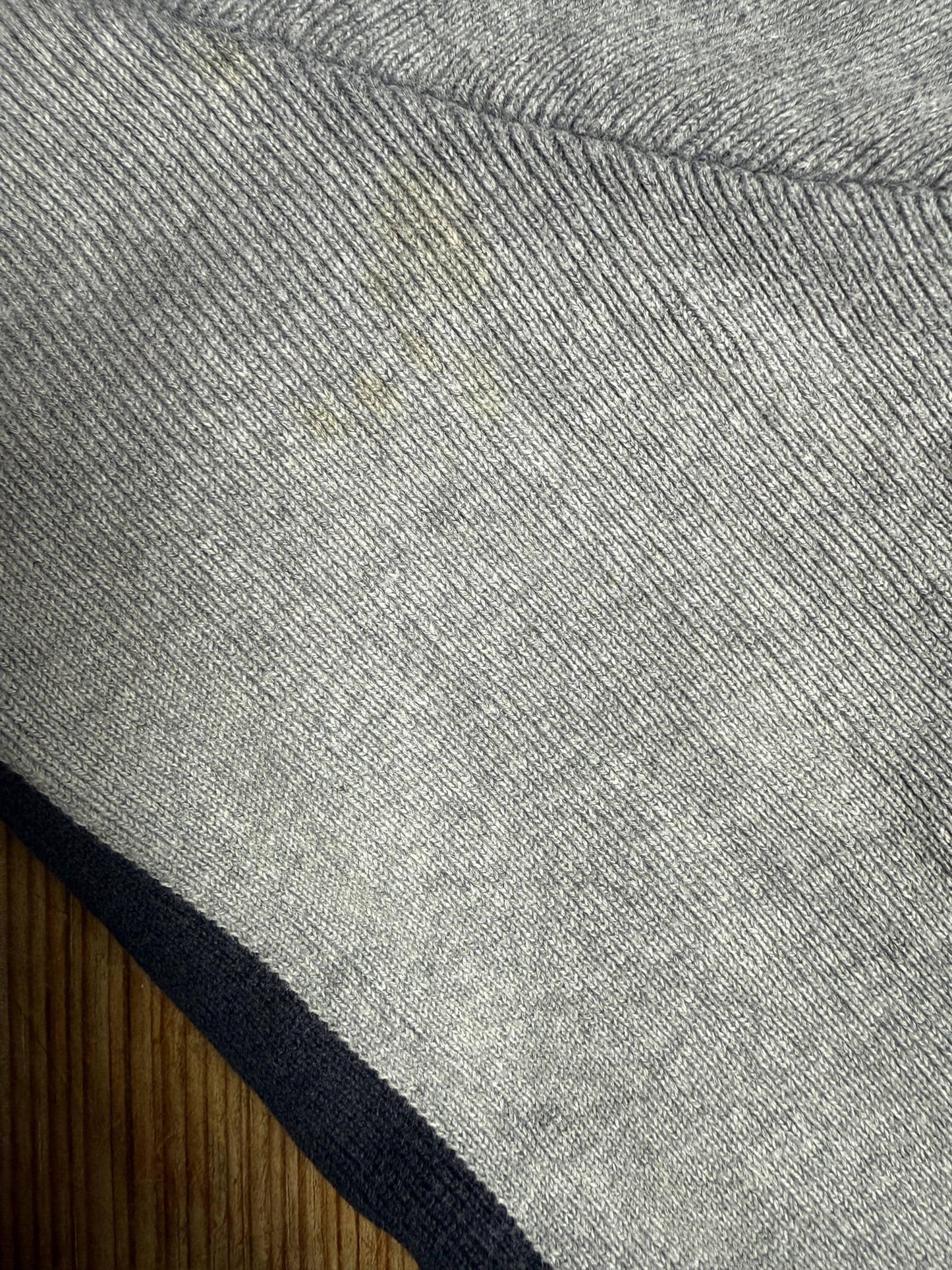 Vintage adolfo dominguez quarter-zip jumper | sporty grey knit pullover | minimalist striped sleeve sweatshirt | size m-l