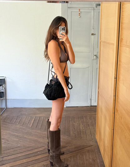 Vintage Suede Studded Crossbody Bag — additional view 6
