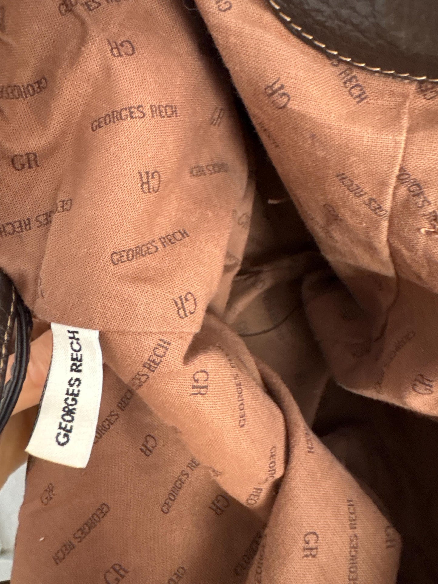 Vintage georges rech shoulder bag, genuine leather luxury brown bag, tassel detail gossip girl aesthetic, serena van der woodsen style