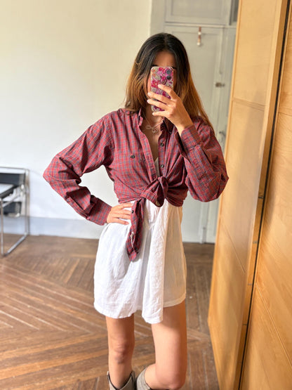 Vintage Burberry Plaid Cotton Shirt — additional view 5