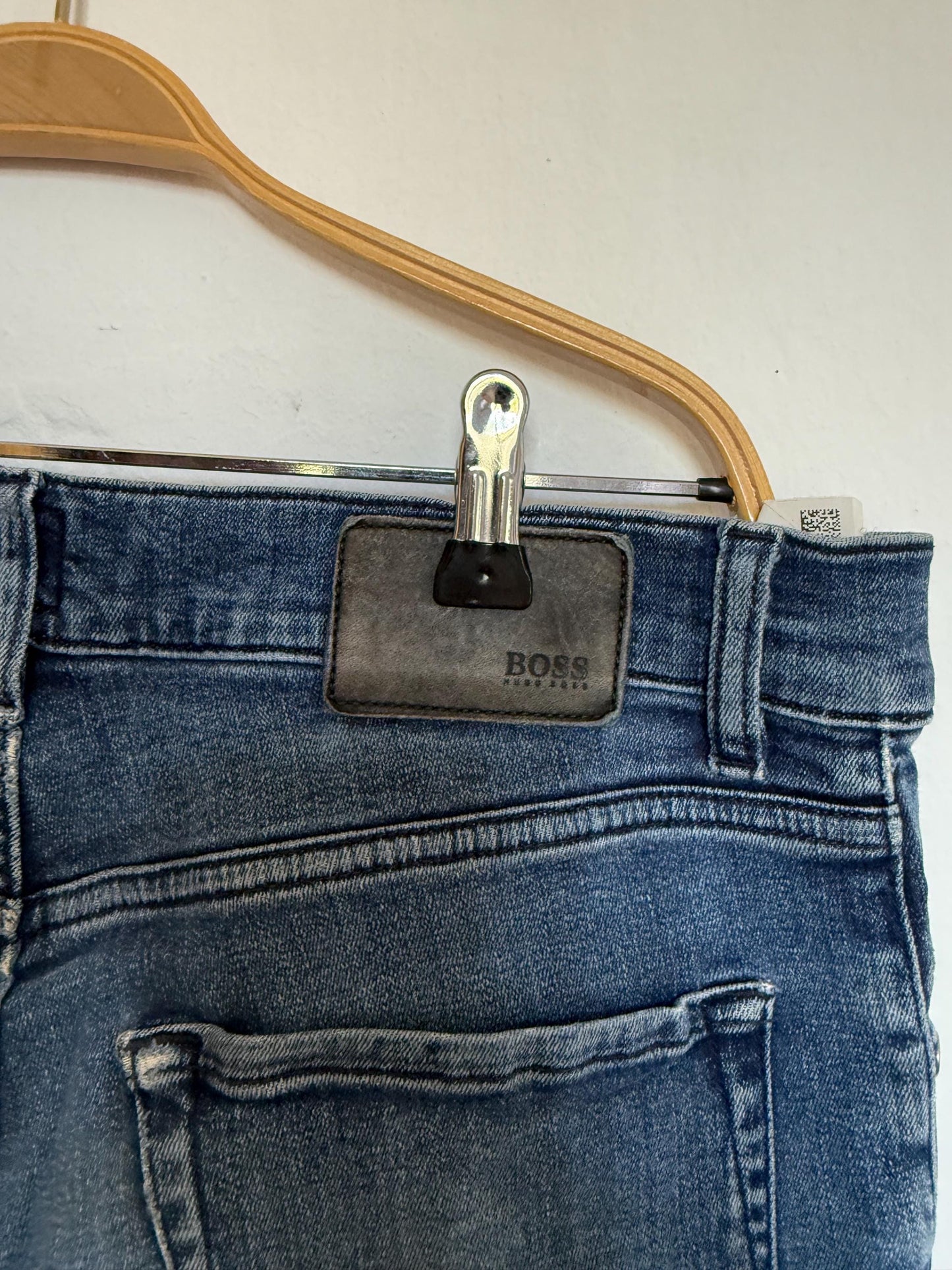 Hugo boss jeans size 32/34 de blue wash trousers men’s straight leg denim pants w39 l107 eu m us m