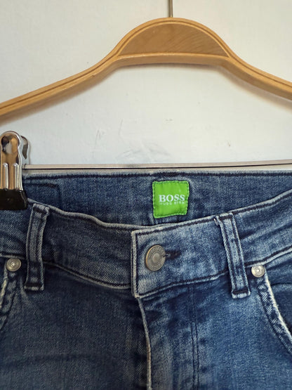 Hugo Boss Blue Wash Straight Leg Jeans — additional view 9