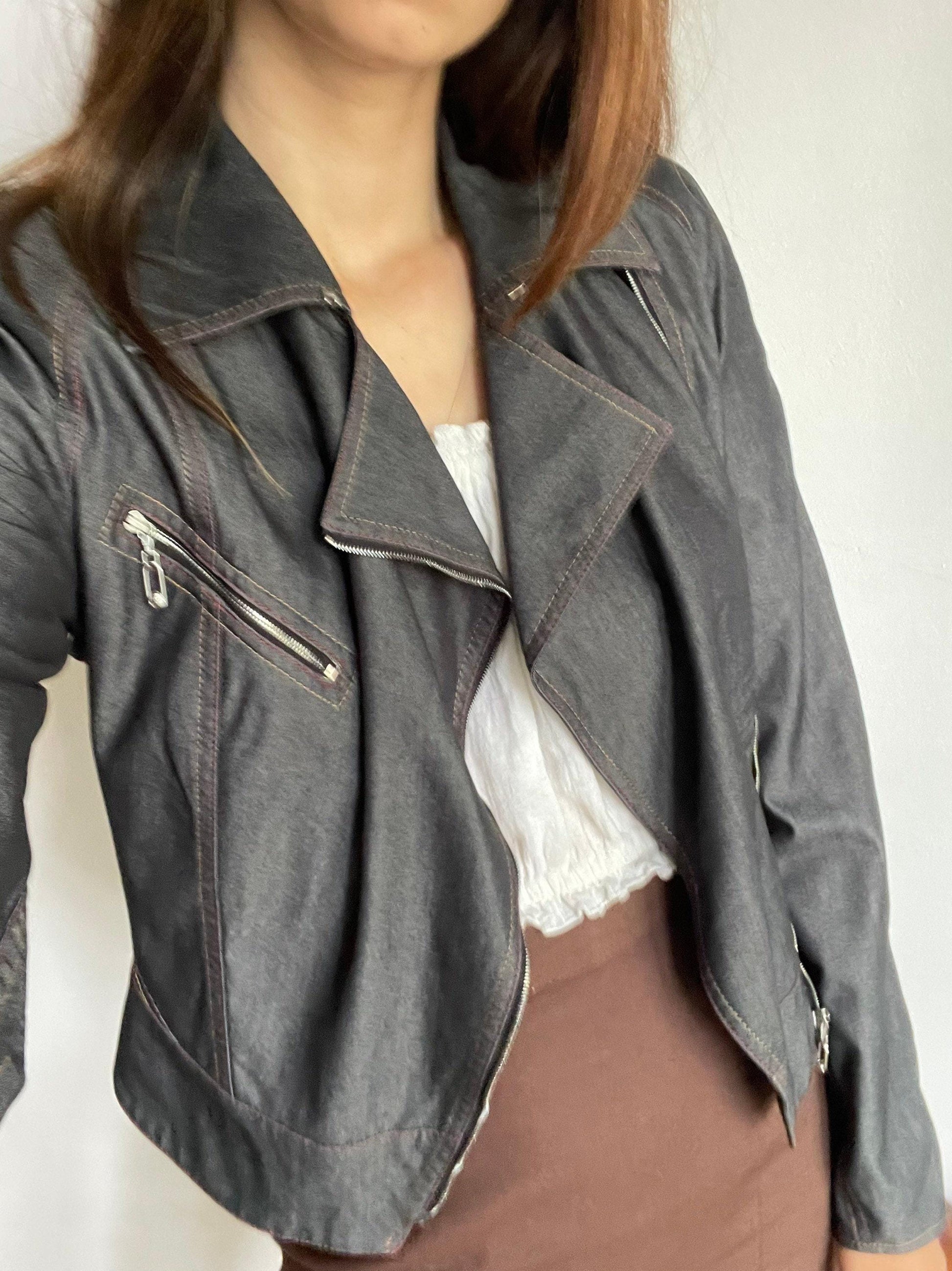 Vintage silk escada jacket, designer summer coat, germany design clothing, s - m