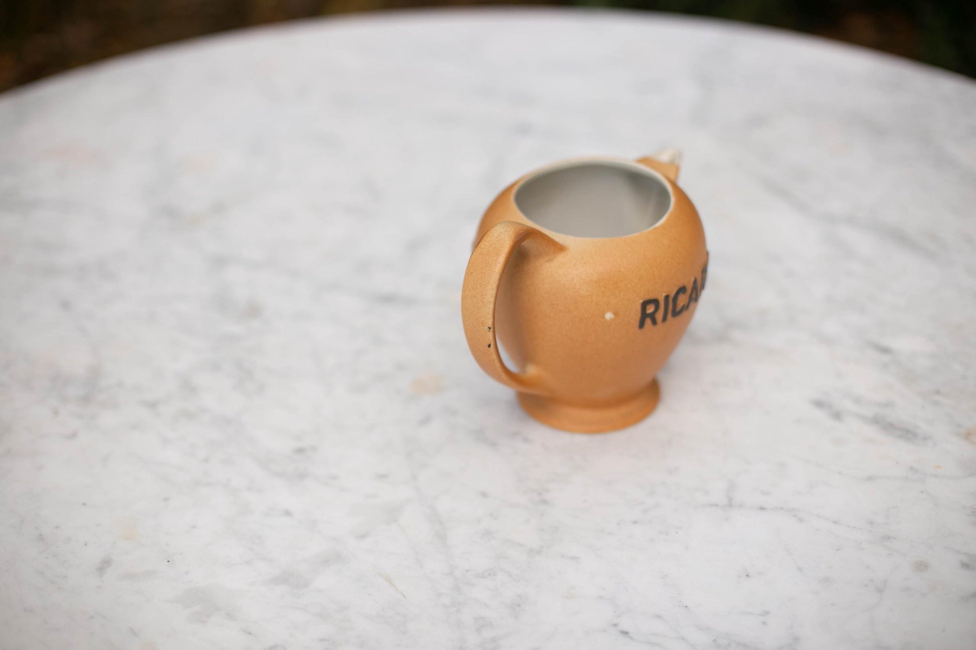 Ricard vintage water pitcher, antique french table decor,water jug bar vintage made in france