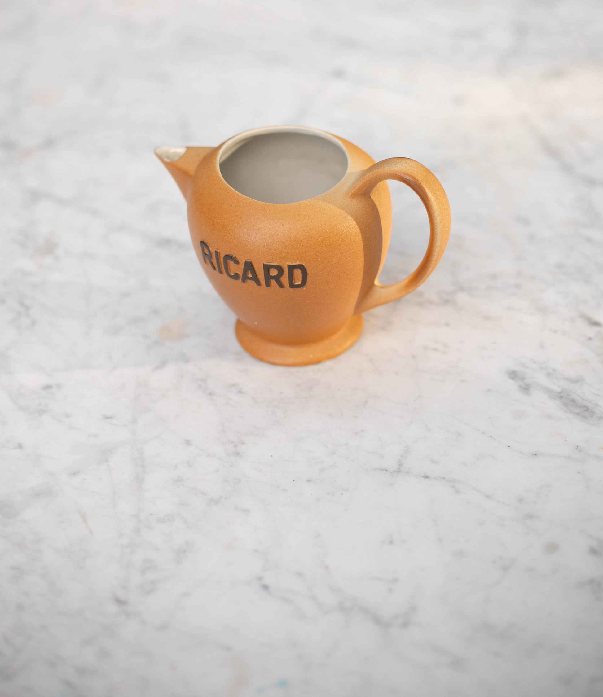 Ricard vintage water pitcher, antique french table decor,water jug bar vintage made in france