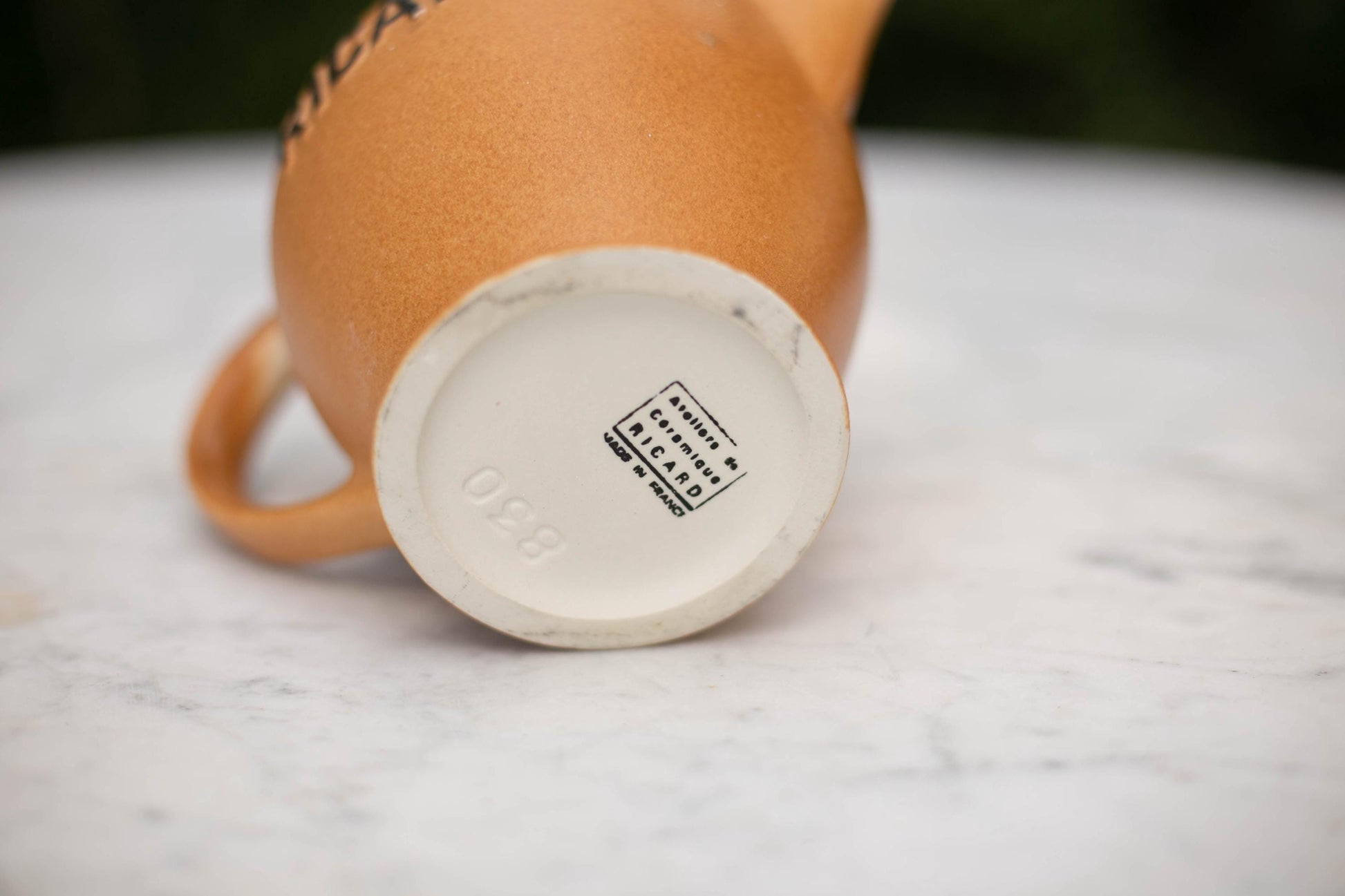 Ricard vintage water pitcher, antique french table decor,water jug bar vintage made in france