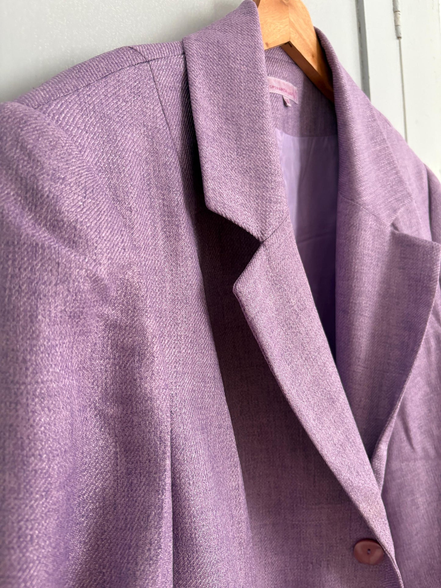 Vintage purple woman blazer, Retro Esperanza Marcos Spain made jacket, 90s oversized fit aesthetic woman clothing