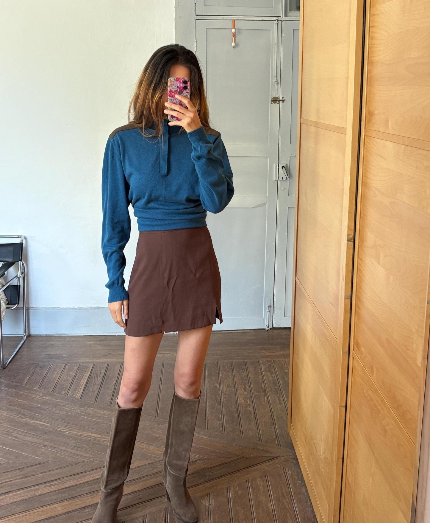 Vintage Massimo Dutti Cashmere - Cotton jumper, UNISEX preppy aesthetic soft knit pullover, Luxury dark academia style, Size L