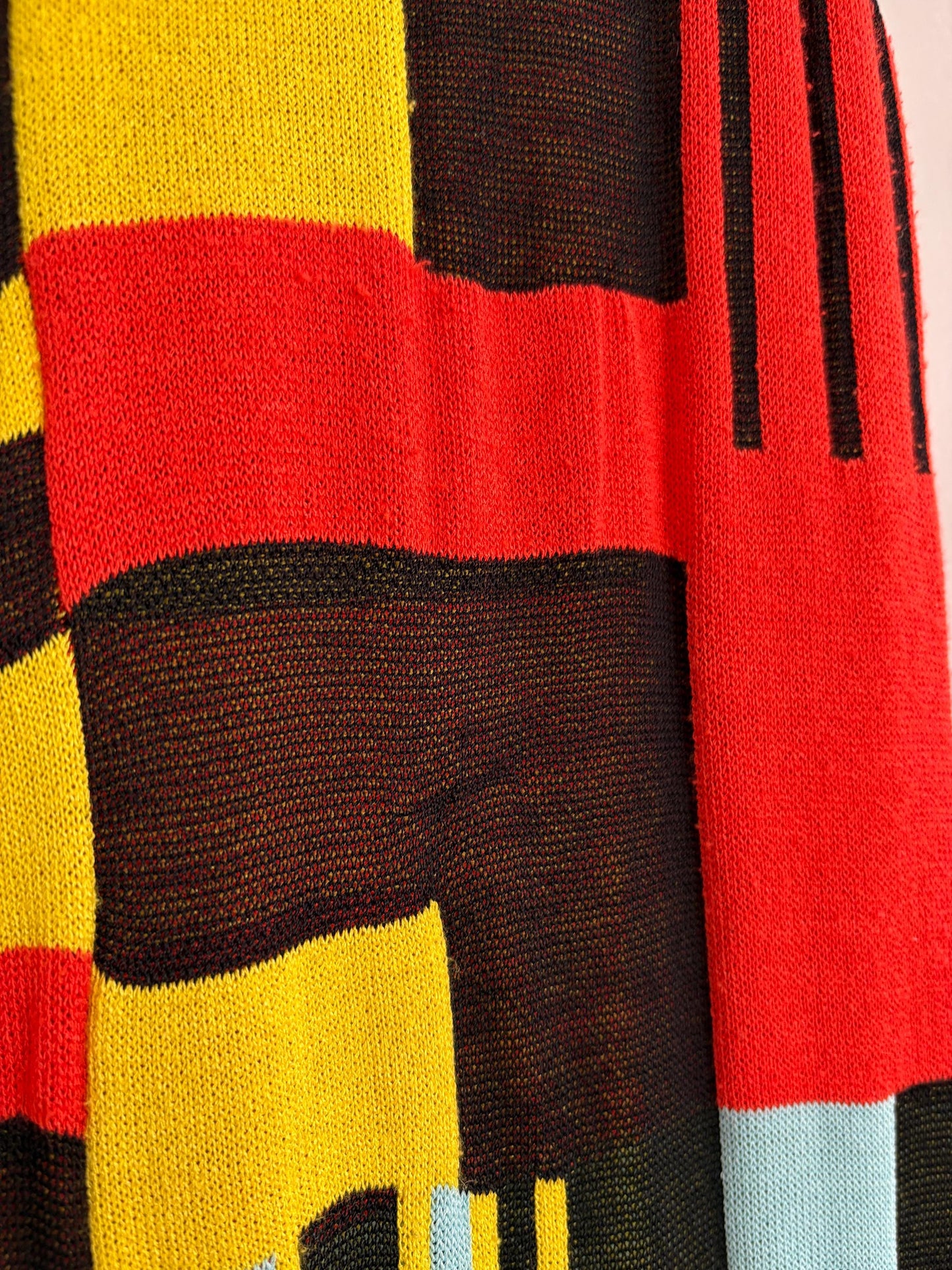 Vintage Colourful mini dress, Vibrant pop of colour bold geometric tight dress, Retro aesthetic mini outfit, Size XS