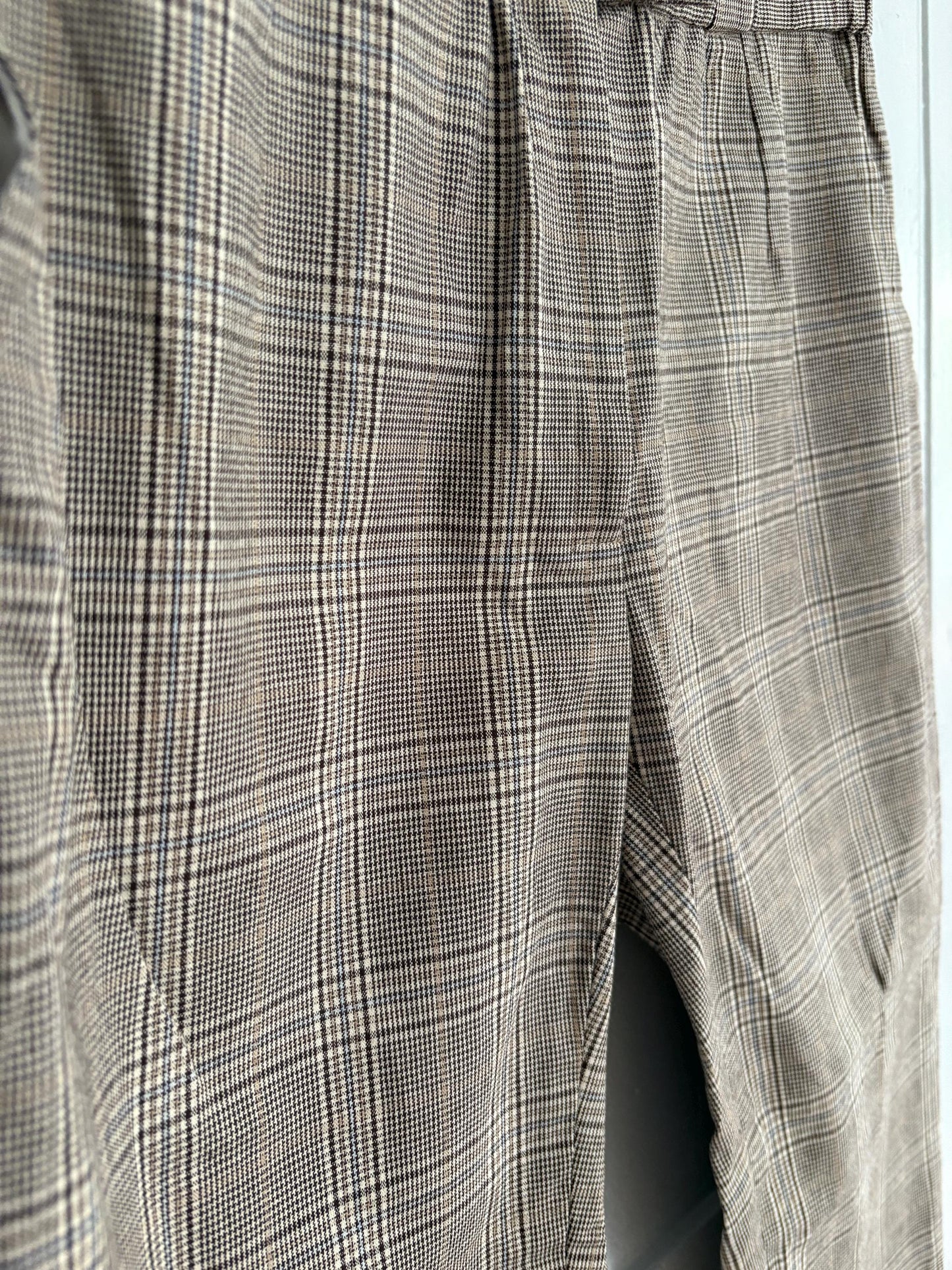 vintage light academia plaid pants, Essthetic trousers, petite fit cropped trousers,