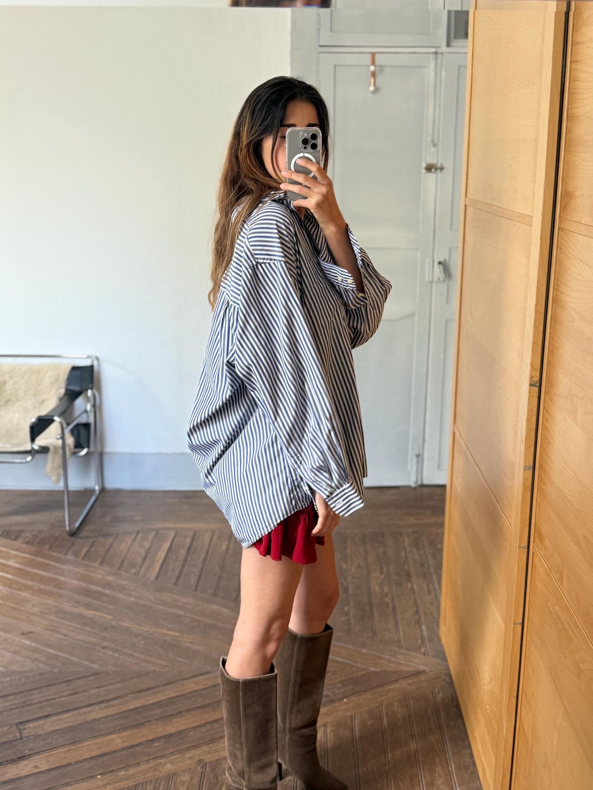 Vintage Burberry London Striped Shirt | 100% Cotton Button Down | Oversized Fit Boyfriend Shirt | Scandinavian Style | Size L - XL