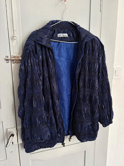 Vintage Blue Padded Shoulders Jacket — additional view 10