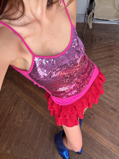 Y2K Pink Sequin Camisole — additional view 10