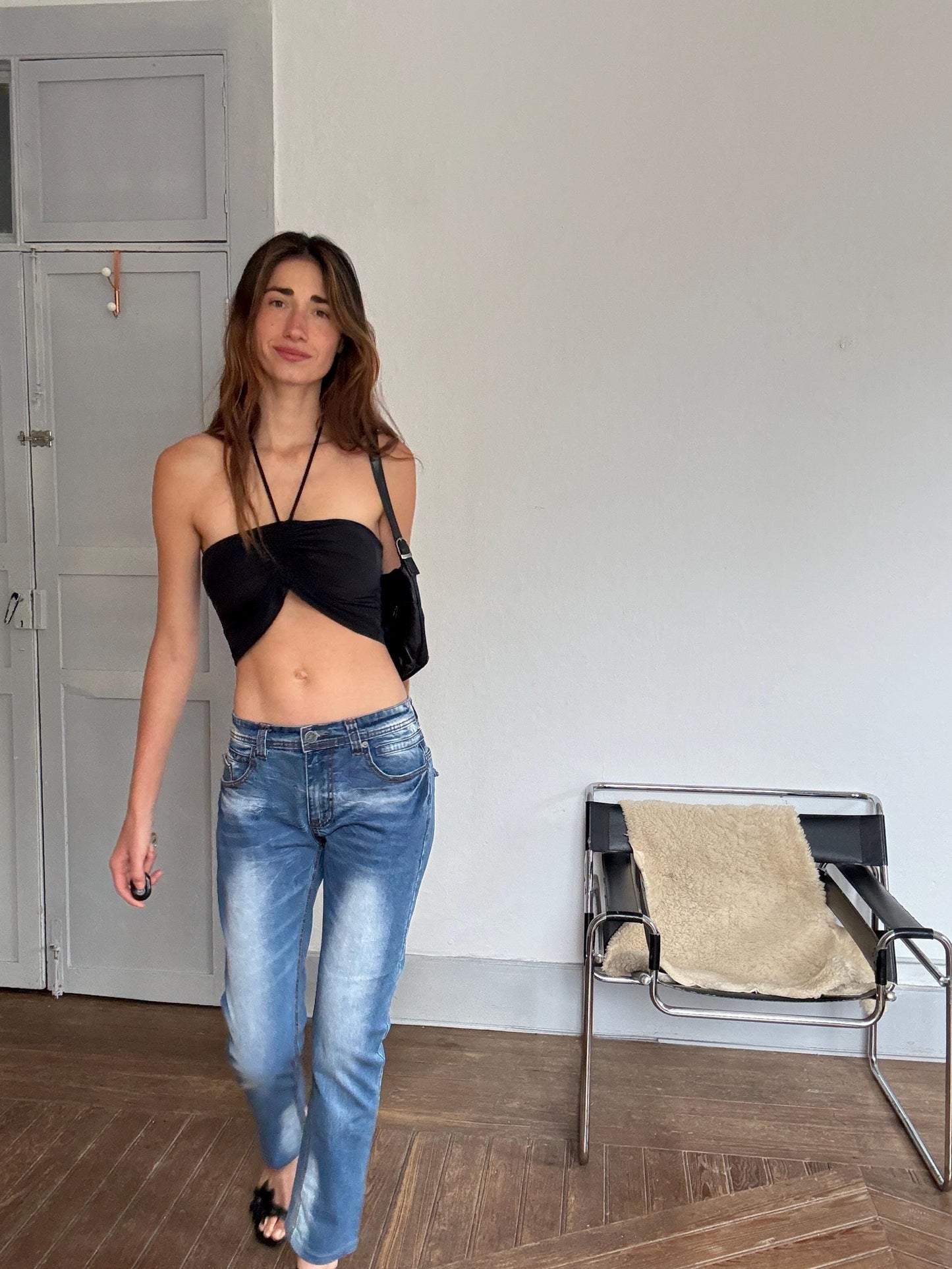 Vintage MEN's DSQUARED2 Jeans – Size 34, Distressed Mid-Wash Denim, Unisex Straight Leg Fit, Size M