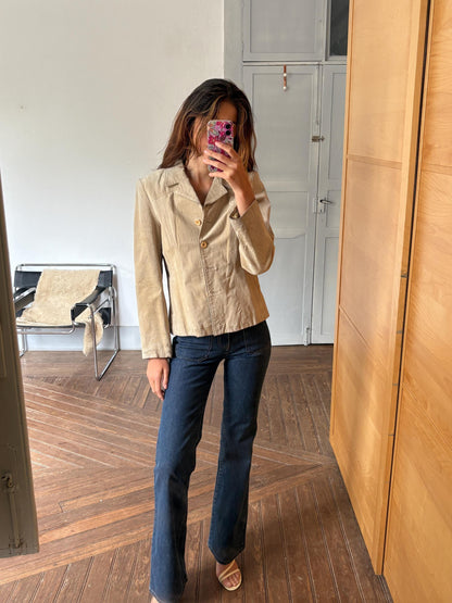 Lilly Of The Valley Vintage Suede Jacket — detail